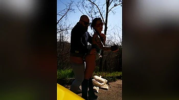 Deborah Deep and Tony Toretto in outdoor car action