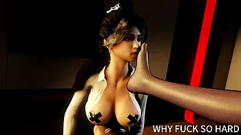 3D Big Boobs Lesbians Have BDSM Sex