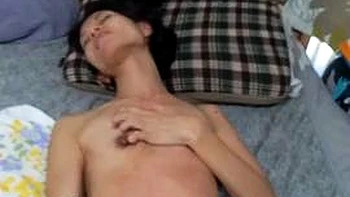 Japanese Wife Kaori in a Thong: Blowjob, Missonary  Licking Porn