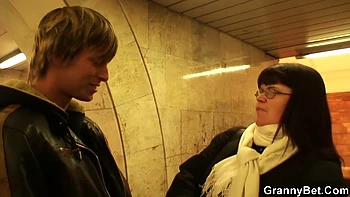 A Man Winning Over A Mature Fat Woman