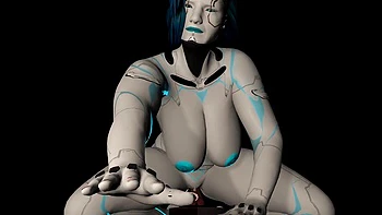 Thick Sex Doll Rides Dildo Anal