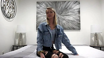 Young Blonde Payton Avery Plays With Keiran Lee's Cumshot Before