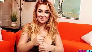 Chloe Cooper gets her big natural tits excruciated by a bra