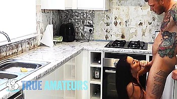 Watch Jess And Mike Fuck In All Positions In The Kitchen Before She Gets An Anal Creampie