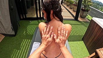 Banging My Wife's Bestie In A Bubbly Tub: Outdoor Hookup Gone