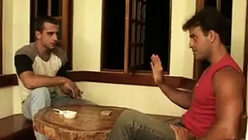 Hot girl moaning and cumming, giving her pussy and spit for two: Blowjob, Doggy  Hardcore Porn