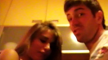 My hot girlfriend cooking dinner