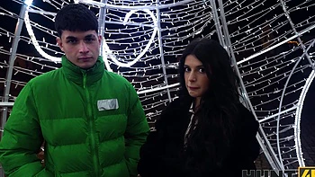 Brunette Asandra Dewy rides a big cock in pov with amazing body