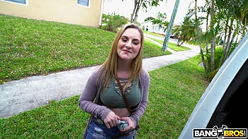 Big Tit Blonde Tricked and Fucked