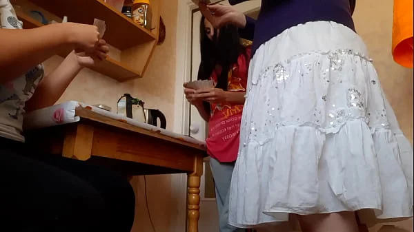 Fucked my step sister's girlfriend while step sister was on the phone outside the door - Lesbian Illusion Girls