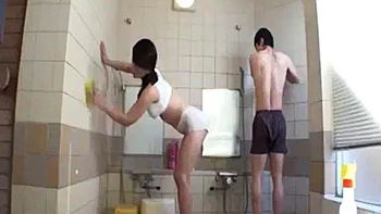 Shower: Blowjob, Doggy  Big Tits Porn