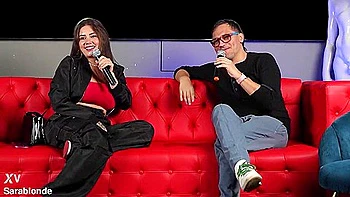 Sara Blonde I During A Tv Interview With My Husband And The Audience