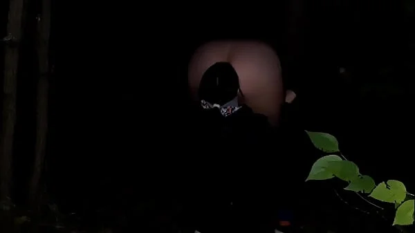 Ass licking in public in dark forest - Lesbian Illusion Girls