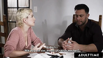 ADULT TIME - Skye Blue Fucks Her Bestie s Cheating Fiancee To Cure His Cold Feet GERMAN SUBTITLES