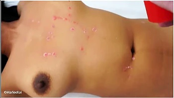 Hot Wax, Spanked & Tied Up Asian Cum Slave