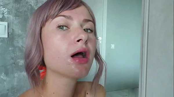 Wife Sucking Big Dick and Licking Balls till Cum in Mouth