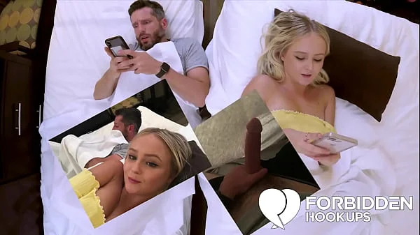 Sexy blonde fucks her horny step-brother