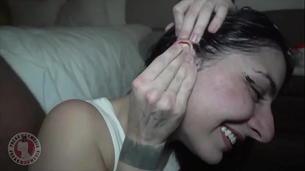 Kaitlyn Katsaros Face gets fucked until she pukes up chicken wings