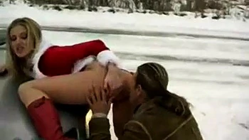 Santa Woman gives his gift: Blowjob, Doggy  Cowgirl Porn