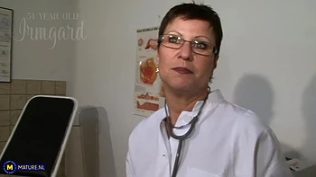 Irmgard Is A German Cougar Gynecologist Who Takes Her Expertise On Herself To Get An Orgasm