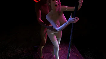 3D Big Boobs Slut with Pink Hair Cheating with Stranger in the Bar