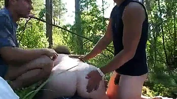 Blonde russian granny fucked in woods: Blowjob, Doggy  Cowgirl Porn