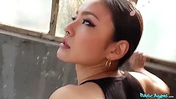 Sexy Asian Japanese Babe Rae Lil Black Has Wet Pussy Creampie In Public Train Station