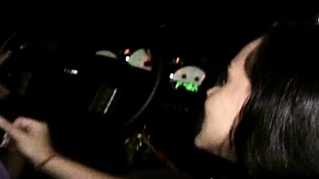 Spicy honey gets pummeled firm by a man in his car and at