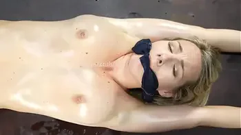 Bunny is Shackled, Gagged and Placed Under a Pendulum Blade Short Version