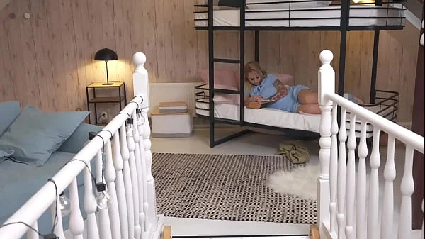 Fake Hostel - Mormon girl with tight wet pussy and big heavy tits gives in to her sexual urges and sneaky fucks a thick cock in front of her big protective until she orgasms and watches cum spray onto her massive boobs