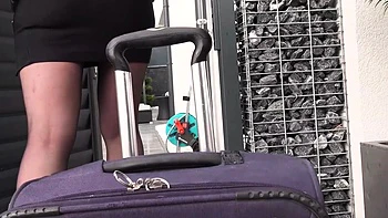 Mature Christina Santes Welcomes Visitor With Wild Threesome