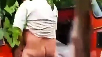 Mexican girl gets Creampie in golf cart