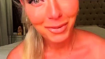 Busty amateur blonde solo