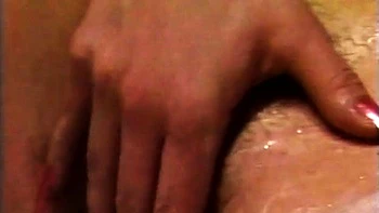 Hairy brunette Ansie Rocher toys her bushy pussy