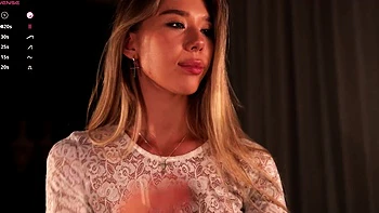 Hot amateur webcam girl teasing in sexy lingerie