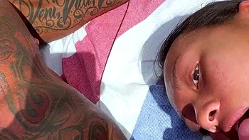 Asian blowjob with cumshot