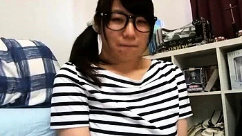 Busty Asian close up masturbation