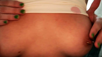 European amateur fucks a huge dick outdoors pov