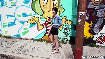 Shy tourist does anal for cash