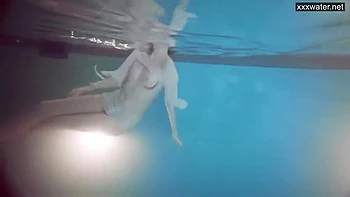 Sasha Vetochka Goes Naked Into The Pool