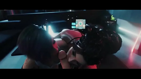 Cyberpunk 2077: Hungry lesbians having sex with a futanari