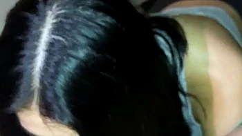 Mature brunette amateur giving a great POV blowjob