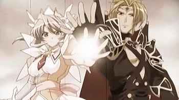 Hot busty anime teens flying around