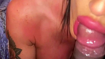 Big cock EXGF interracial busty geek coed blowjob