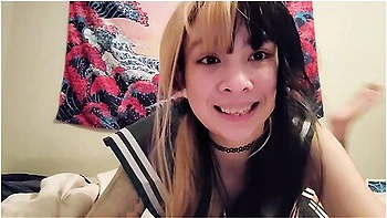 Asian Sailor Plays With Her Self