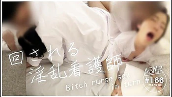 [bitch Nurse Being Turned] I Want Docs Sperm Both Pussy And My Mouth...! Ejaculation Of Jealousy