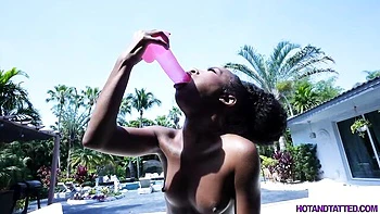 African fuck doll with perfect ass Mini Stallion loves interracial sex