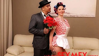 Sexwife with round ass Mica Spengler rammed by huge brown cock