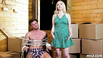 Spicy doggy style fuck with a gorgeous blonde chick Aaliyah Love