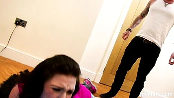 Big-boobed brunette Harmony Reigns is jumping on a huge cock